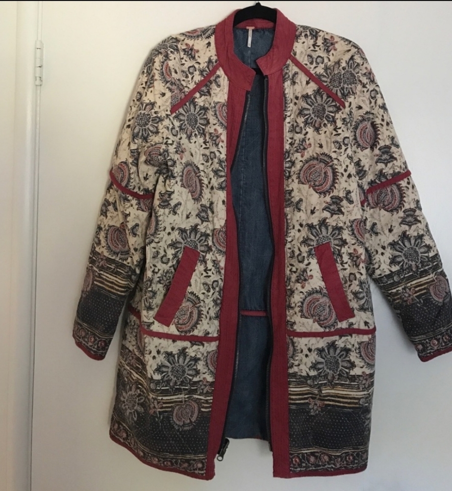 Free People Reversable Quilted Coat